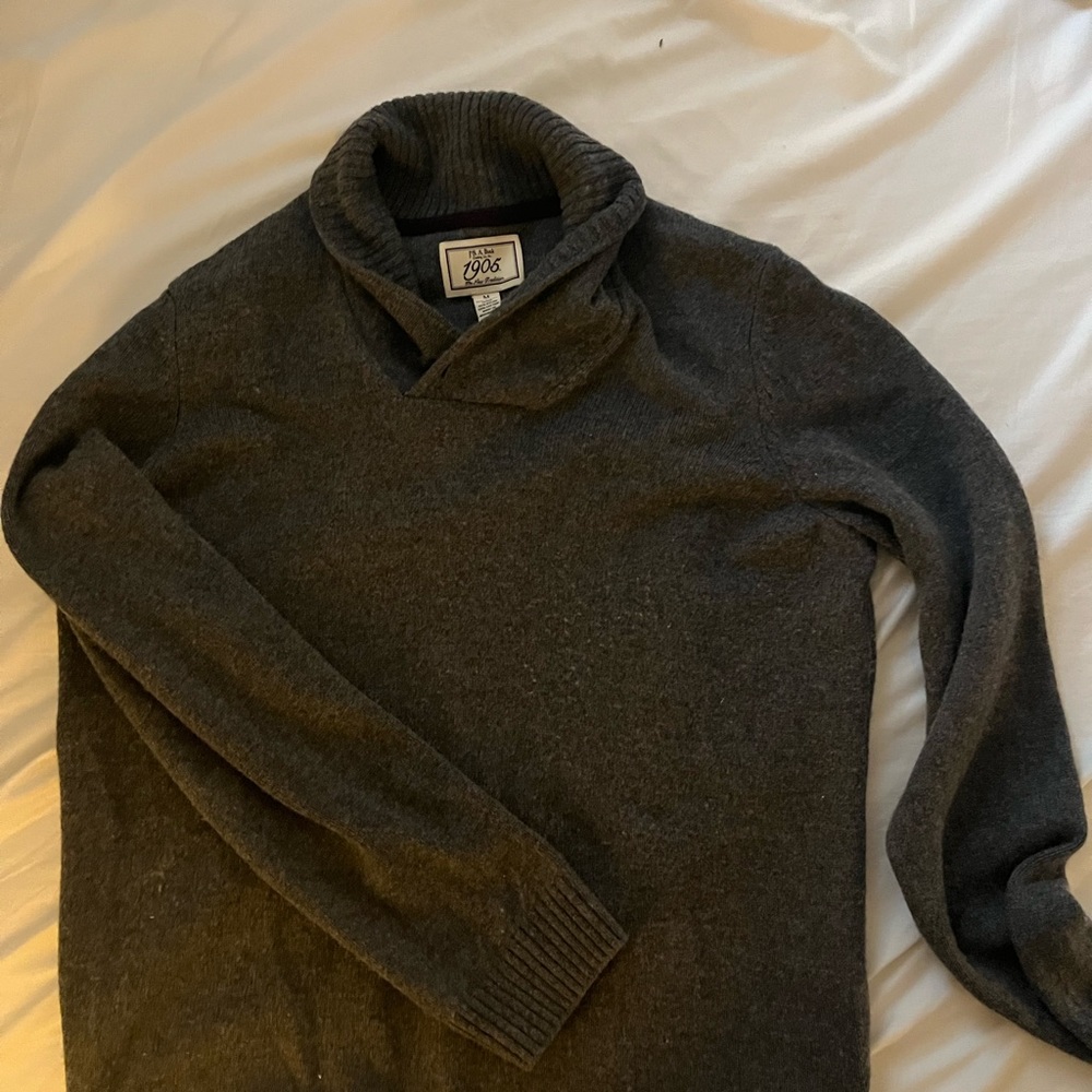 Mens Sweater- Jos A Banks - Medium- Charcoal Grey